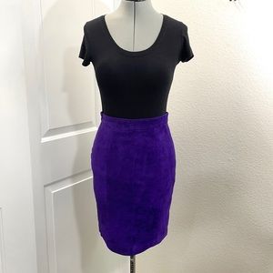 Rock Creek Vintage Purple Suede Pencil Skirt